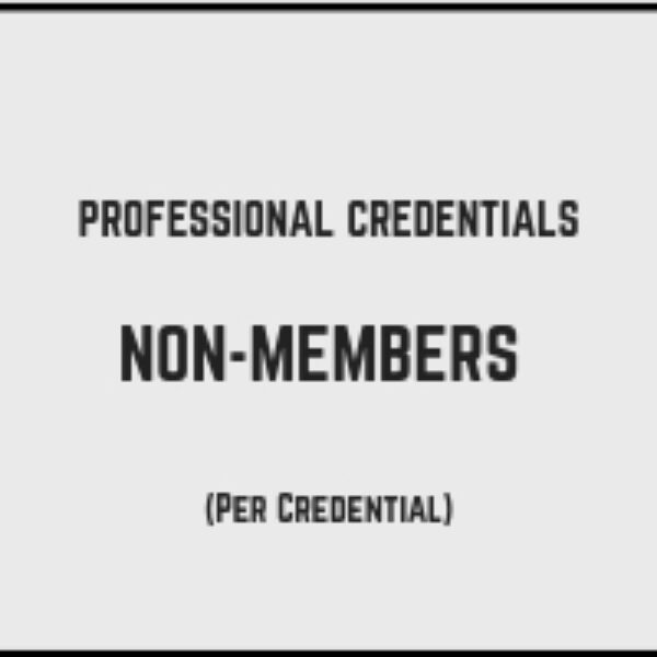 Professional Credentials - Non-Members